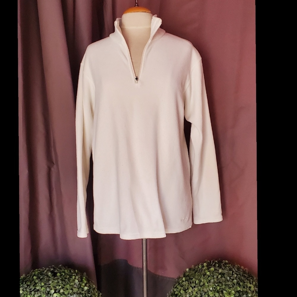 Roots White Polar fleece Sweatshirt